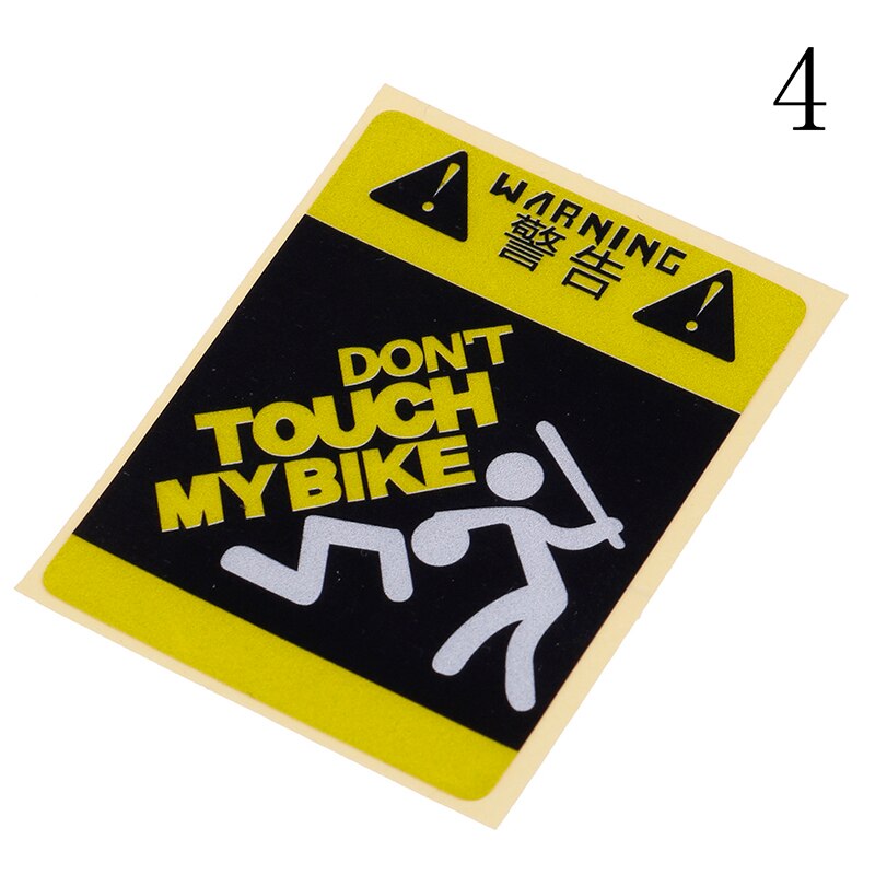 DONT TOUCH MY BIKE Bicycle Waterproof Decorative Warning Sticker Waterproof Decal Cycling Accessories: 4