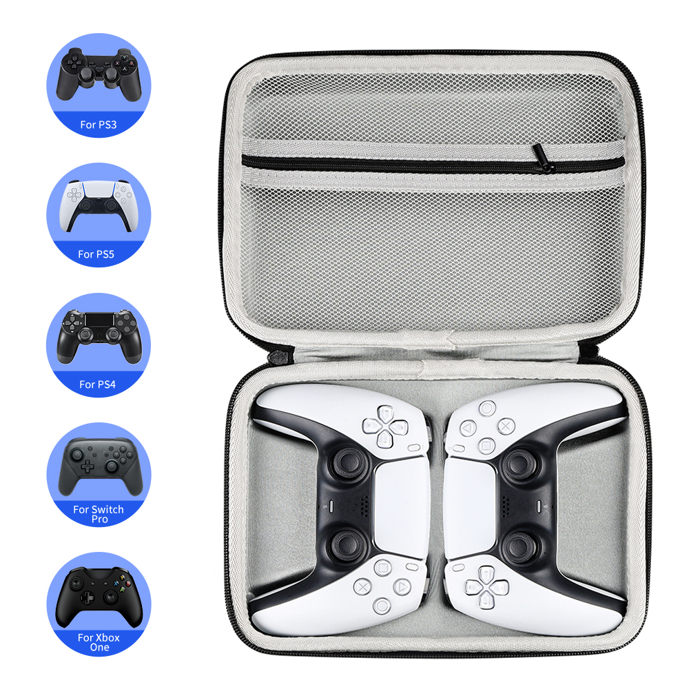 Dual Controllers Carrying Case For PS5/PS4/PS3/Xbox Series Controller Portable Shockproof Carry Case Bag For PS5 Accessories