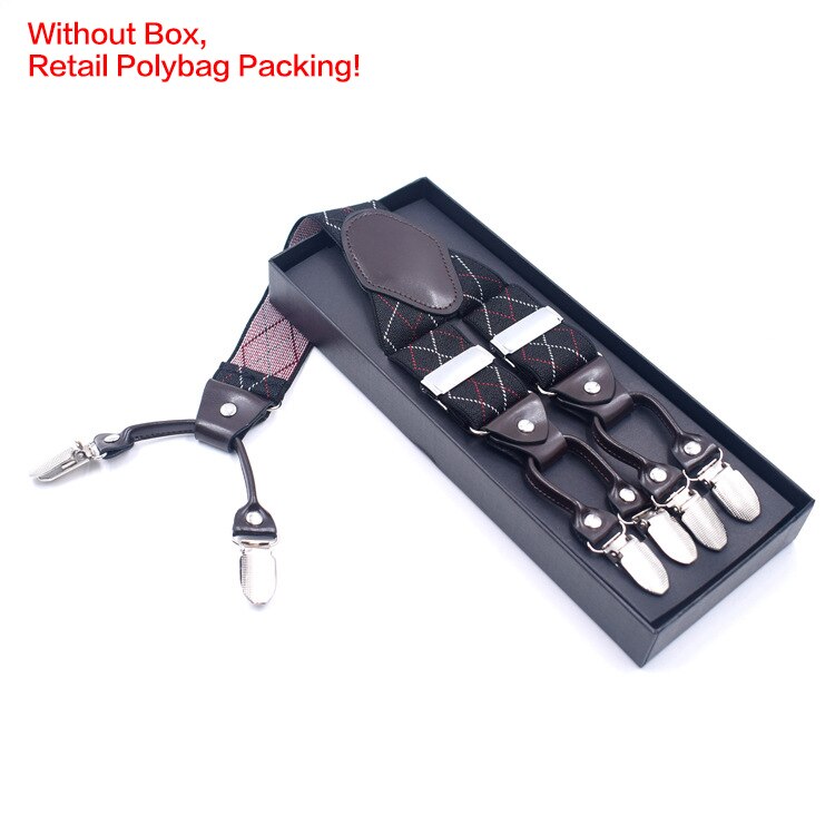 Vintage Bretels Voor Mannen Heavy Duty Big Tall 3.5*120Cm Breed Y Terug 6 Metalen Clips Verstelbare Elastische broek Bretels Riem Riem: Style D