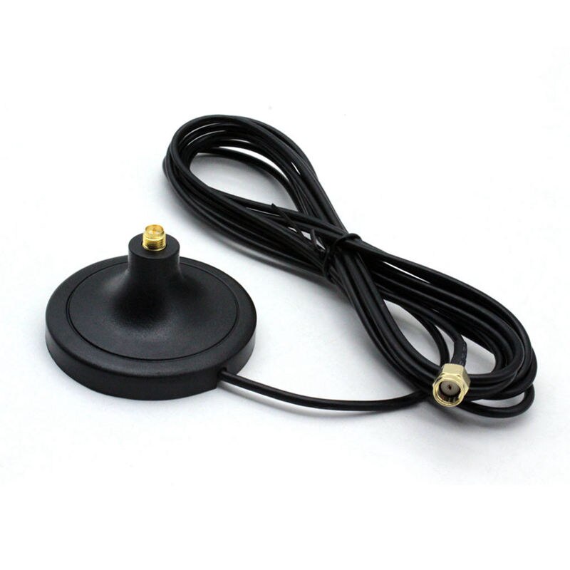 Przedłużenie anteny Wifi czysta miedź RP-SMA męnarty na żeńnarty antena z 3 metr kabla podstawa magnetyczna robić routera sieci bezprzewodowej samochodów