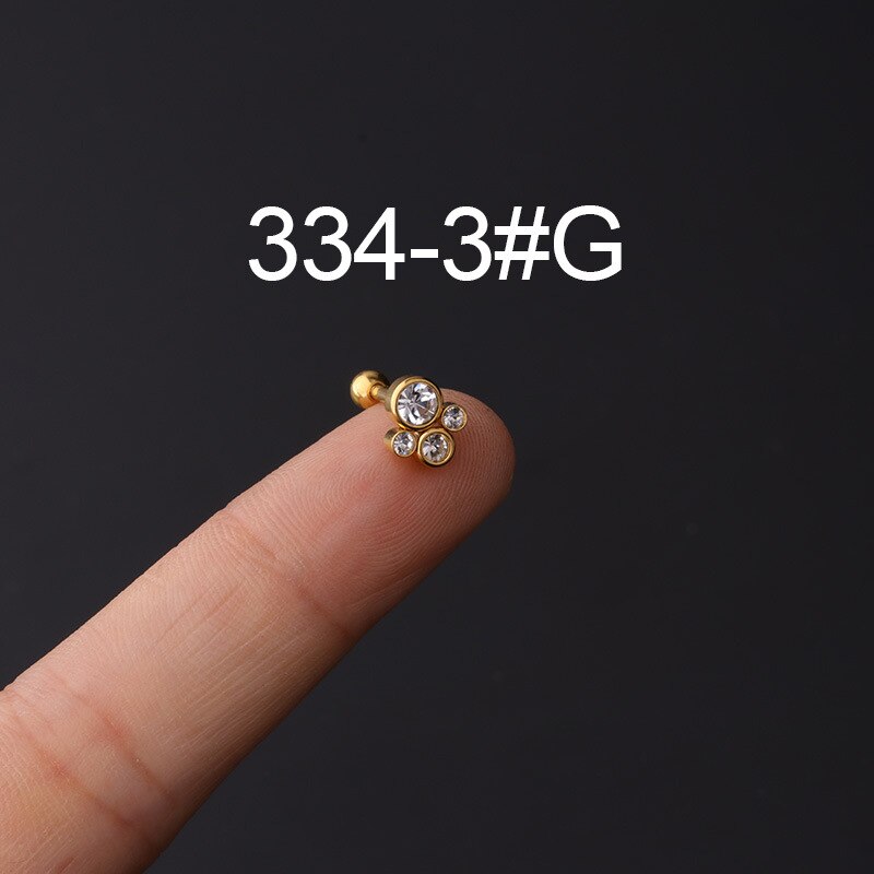 1Piece Korean Mini Size Piercing Stud Earrings for Women Trend Jewelry 16G Stainless Steel Earrings for Girls Ear Cuff: 1Piece Gold-3