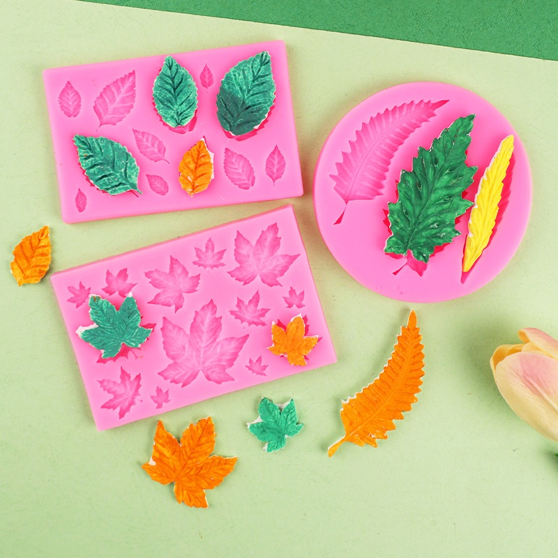 DIY Leaf Maple Leaf Silicone Mould Leaf Collection Flipping Silicone Mold Cake Decoration Moulds Resin Clay Accessories