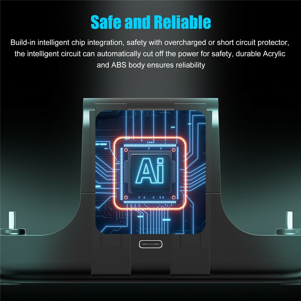 6 in 1 Charging Dock for Nintendo Switch Console Controller Gamepad Charger Dock Station DC5V/2A Charge Stand for NS Switch