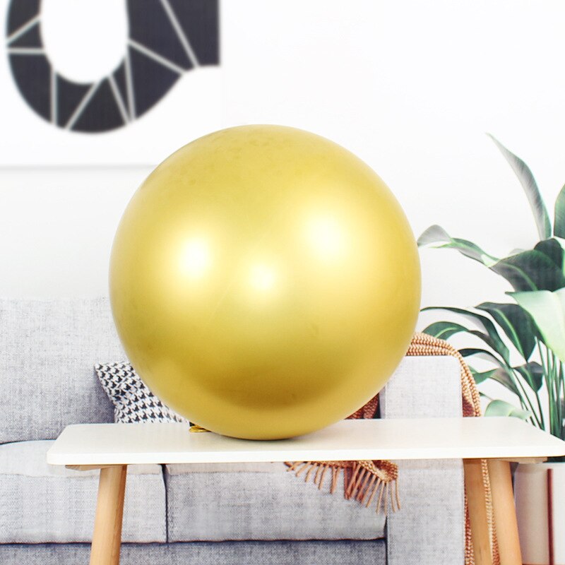 36 tommers blank perle latexballonger tykke kromballonger metallisk stor rund ballong til bursdagsdekorasjon
