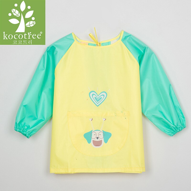 Kocotree baby slabbetjes cartoon waterdichte lange mouwen kinderschort speeksel handdoeken baby polyester boerendoek voor kinderen voeden