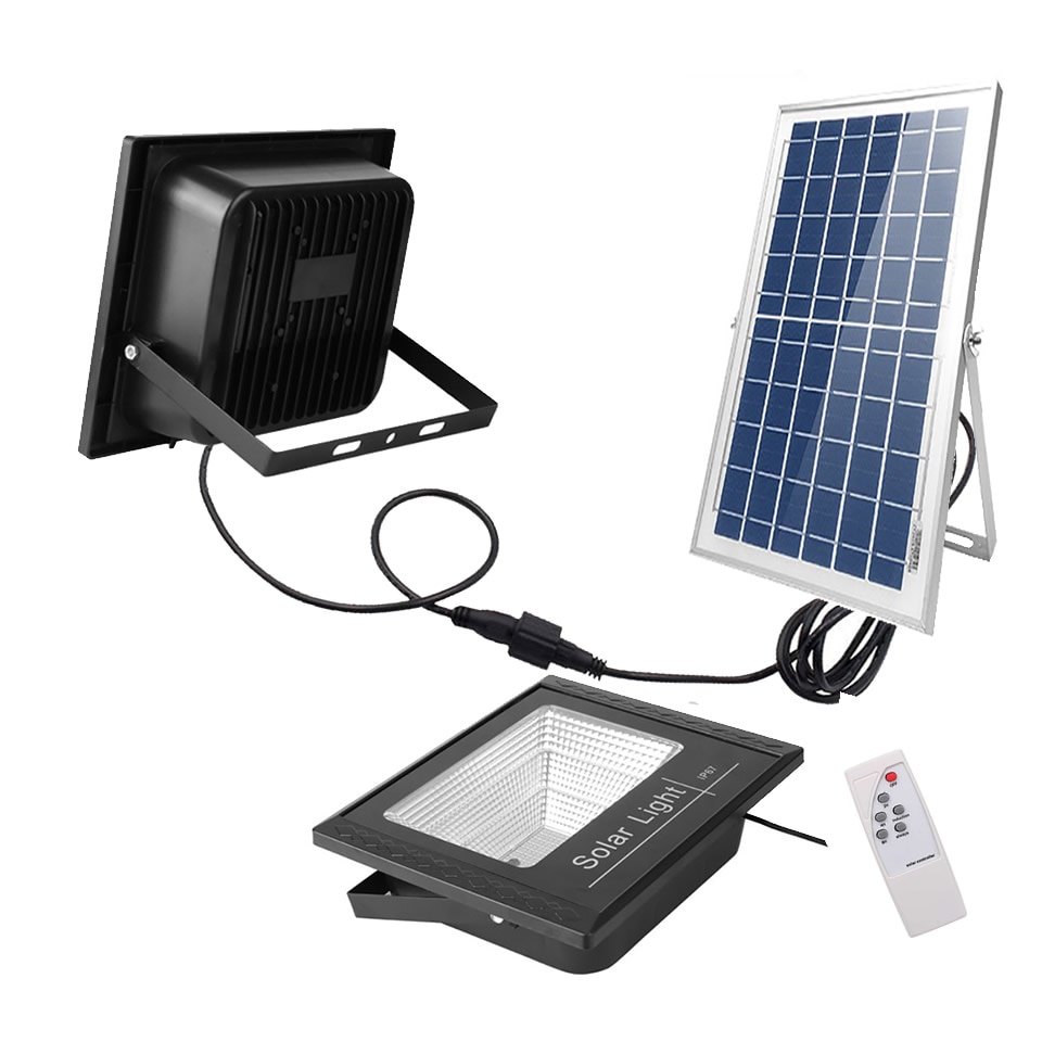 Led Tuin Solar Split Panel Licht Muur Beveiliging Garage Yard Indoor Thuis Straat Dek Hek Solar Lampen Schijnwerper W Split kabel
