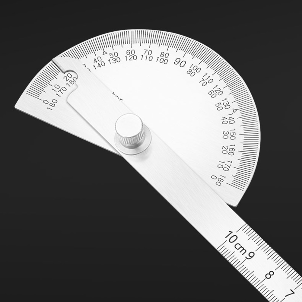 180 Degree Stainless Steel Protractor Angle Finder Rotary Measuring Ruler Woodworking Tools for Measuring Angles