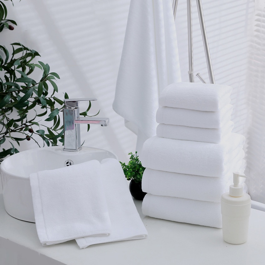 Toalla de baño Blanca Grande, toallas de baño gruesas de algodón para la cara, toallas de baño para el hogar, Hotel, adultos, Badhanddoek, Toalla de baño