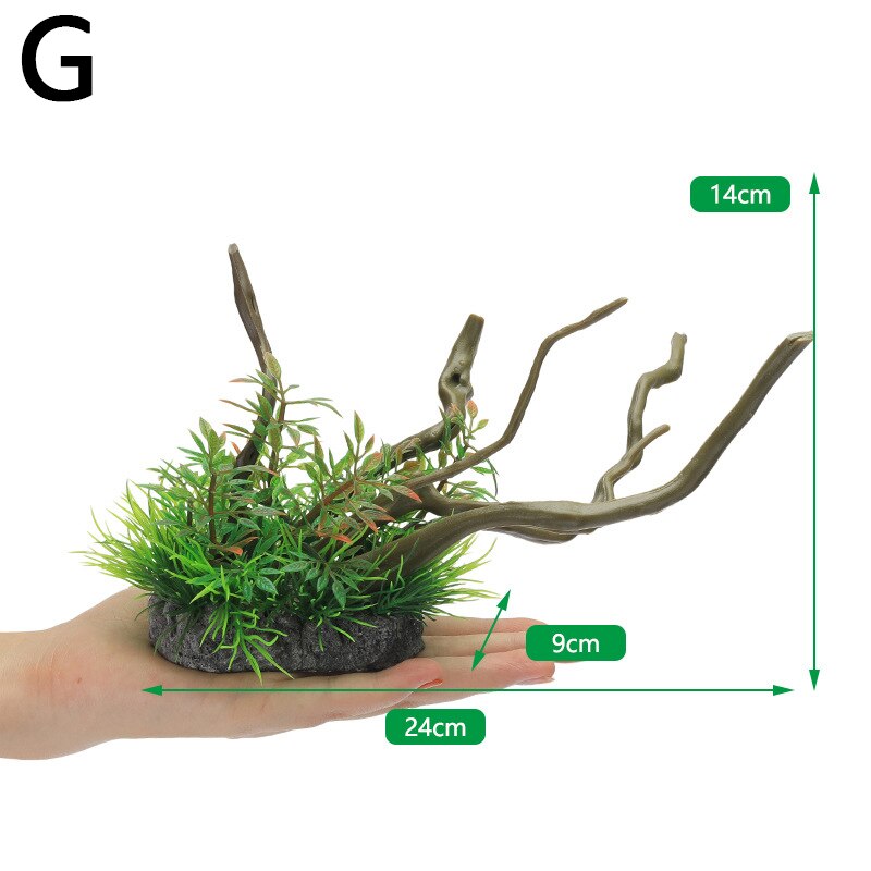 Kunstplanten Aquarium Decor Simulatie Water Grenen Onkruid Bekijken Ornament Plant Aquarium Landschapsarchitectuur Aquarium Gras Decor: G
