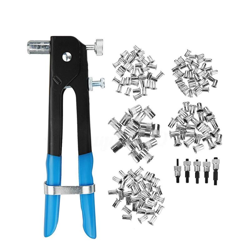 86/106pcs Nut Rivet Riveter Tools Kit M3-M8 Blind Rivet Rivnut Insert Nuts Nutsert Threaded Kit Riveting And Tool Guntool M8F3: 10PCS
