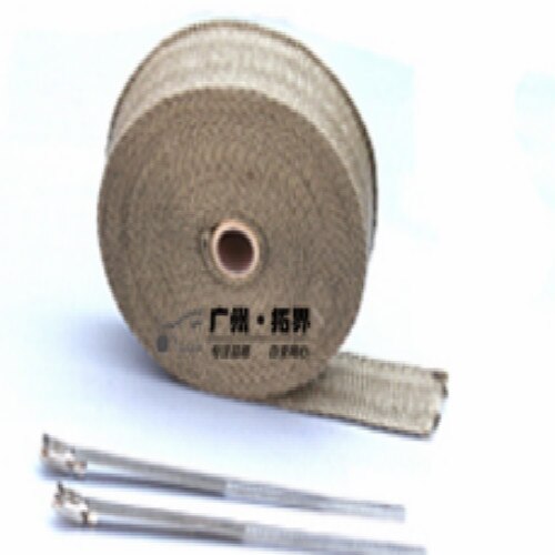 Universele Weerstand hoge temperatuur motorcycle auto vrachtwagen BREED 5 cm hitteschild tape warmte wrap shield 5 meter/partij: Ivoor