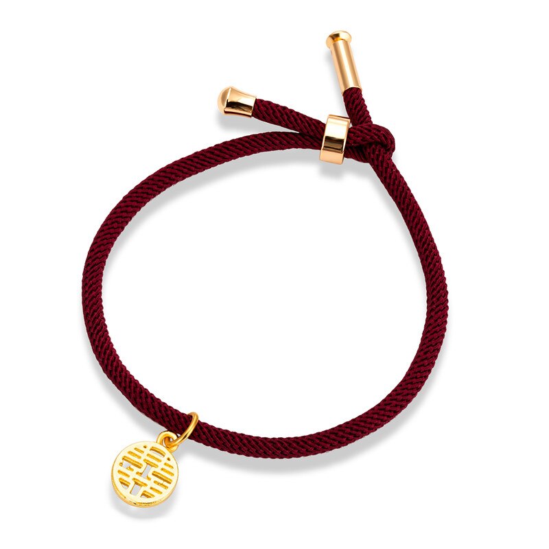MKENDN-Pulseras de cuerda de Milano minimalistas para hombre y mujer, pulsera de hilo rojo ajustable hecha a mano, de joyería para boda: Dark Coffee