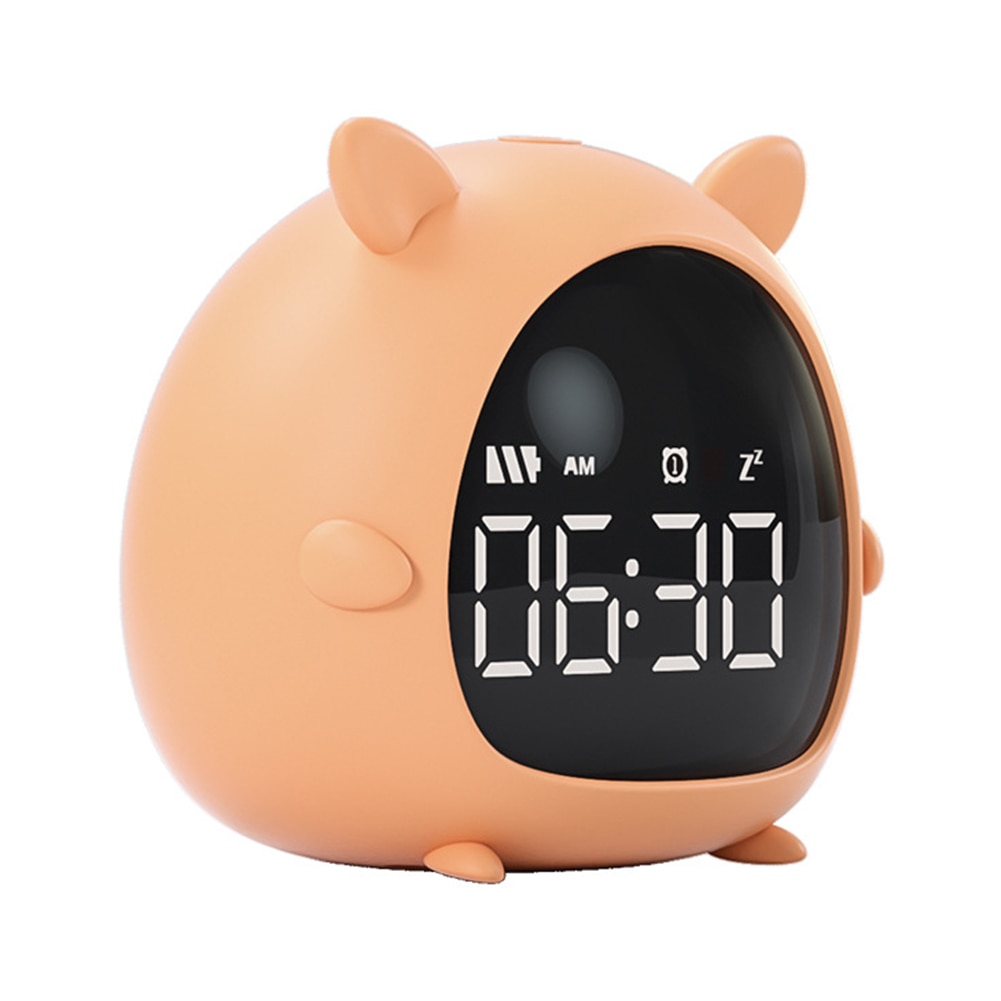Cartoon Mini USB Rechargeable Electronic Digital Display Alarm Clock for Kids HD digital display screen Clocks