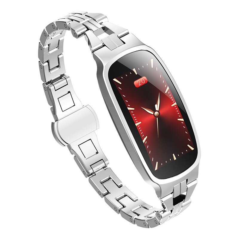 Smart Watch Women IP67 Waterproof Heart Rate Monitor Fitness Bracelet Smartwatch Women Smart Band B72 Wristband.: silver