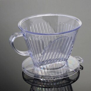 101/102 Cone Coffee Dripper Ceramic Hand Drip Coffee Filter V60 Permanent Coffee Brewer Pour Over Coffee Maker Drip Filter: 102 Clear 1-4Cup
