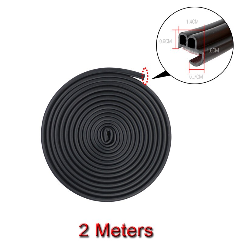 Auto Styling DIY 1/2/3 Meter B J Type Auto Rubberen Afdichting Geluidsisolatie Tochtstrip Rand Noise isolatie Auto Deur Afdichting Strip: 2 meters