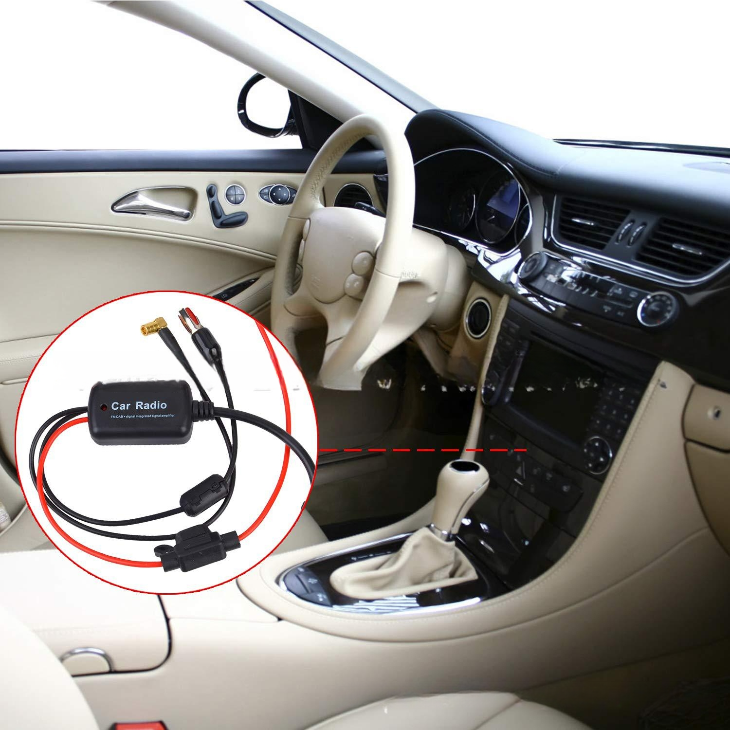 tupfen/FM/bin Radio antennen Signal verstärker 12V aktiv gewinnen Verstärker FM Auto antennen verstärker