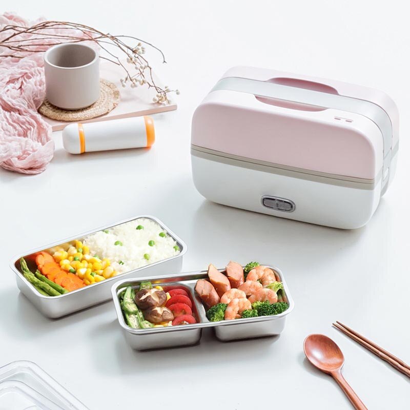 Electric Lunch Box Meals Heating Box Household Portable Multi Cooker Rice Cooker Warmer Food Steamer Heater Container Machine