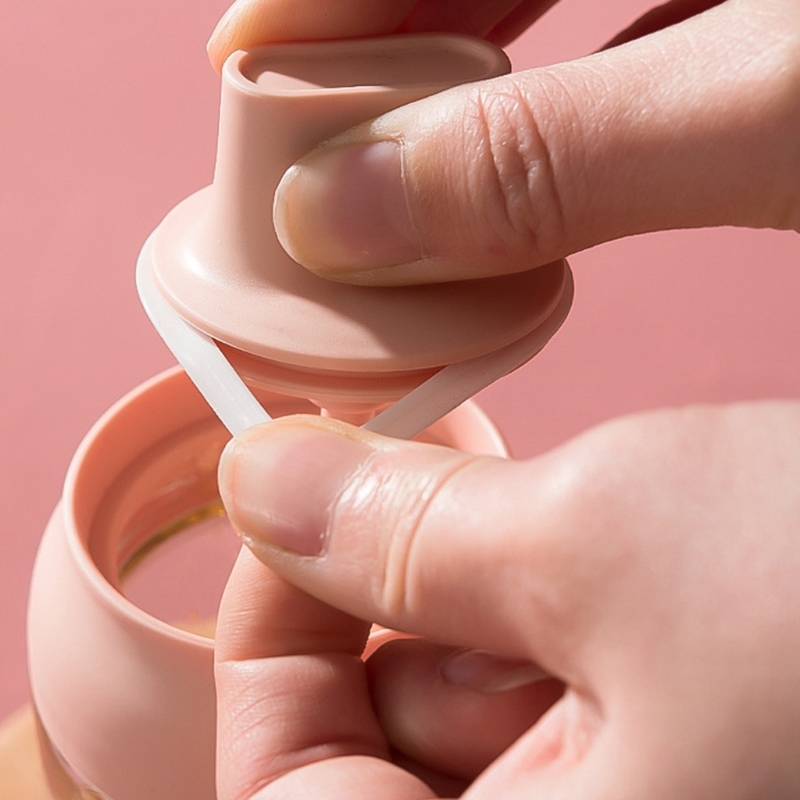 250ml High Borosilicate Glass Spice Jar Seasoning Condiment Salt Pepper Storage with Spoon Honey Stick Brush Lid Kitchen Supply