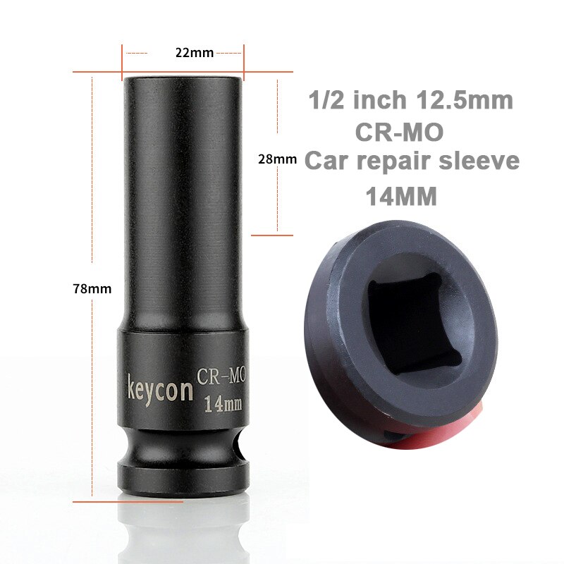 1/2 Inch 8-32mm Air Socket Adopter Universal Pneumatic Socket Wrench Head for Electric Impact Wrench Air Impact Wrench: 14MM