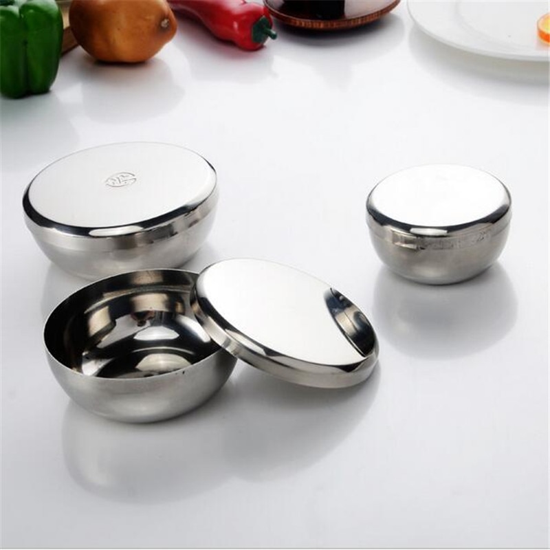 Stainless Steel Lunch Box Metal Bento Box Case Food Inspection Sample Box With Lid Kids Students Food Container Dinnerware