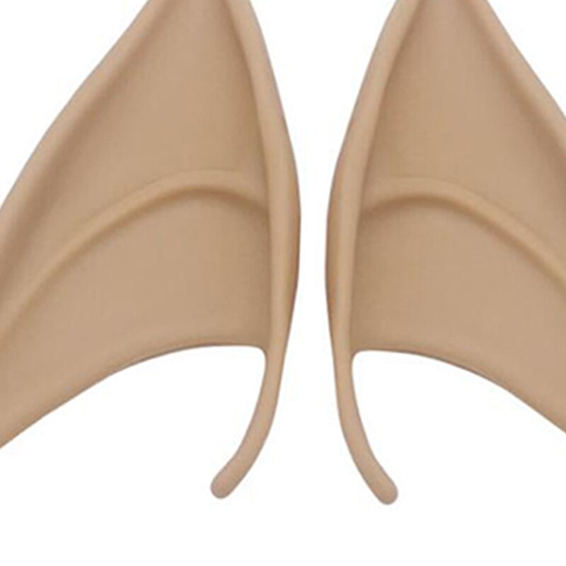 Orejas de elfo misteriosas para Cosplay, accesorios para Halloween, de Navidad, punteras en Punta orejas postizas de látex suaves, 1 par