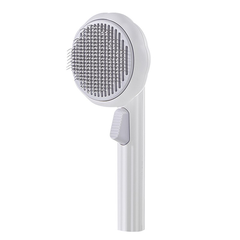 Pompoen Huisdier Borstel Zelfreinigende Slicker Brush Voor Verlies Hond Kat Grooming Kam Verwijdert Losse Underlayers En Verwarde Haar: white