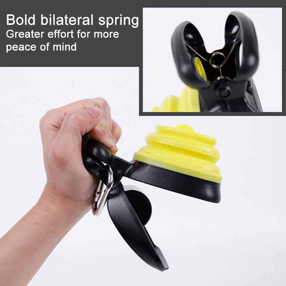 Portable dog poop picker foldable pet poop clip for outdoor use pet poop storage box dog sanitary accessories with garbage bag