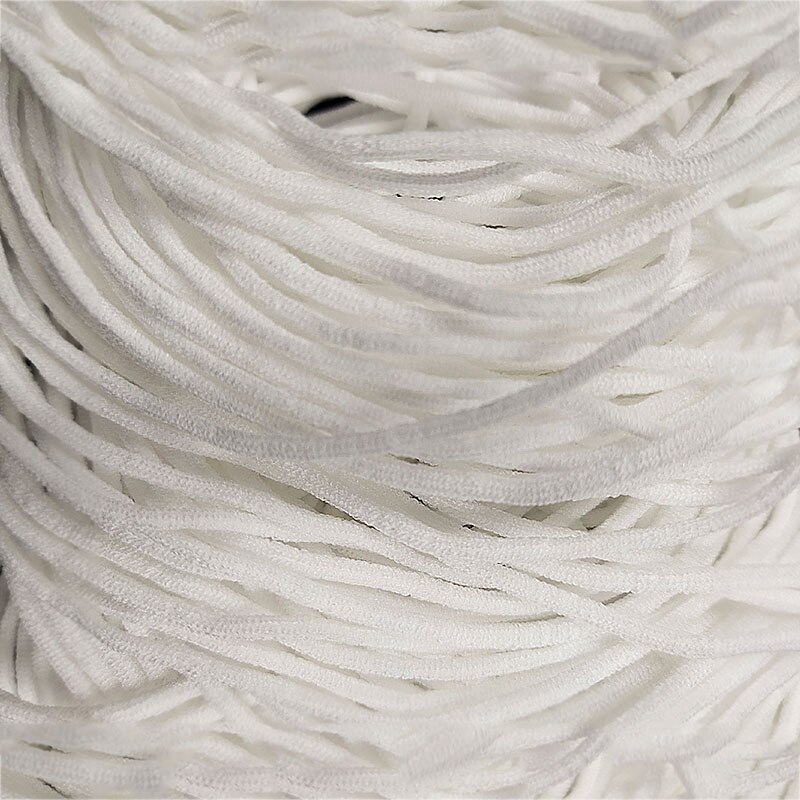 3MM White Black Elastic Band Code goma elastica Rubber Rope DIY Craft Accessories elastique couture For mask costura
