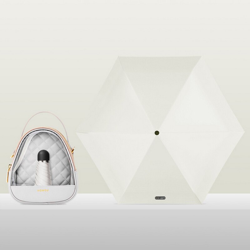 18cm Ultralight Mini Sunshade Umbrella Pocket Umbrella Black Plastic Sunscreen And UV Protection Female Folding Sun Umbrella: G20211373 N