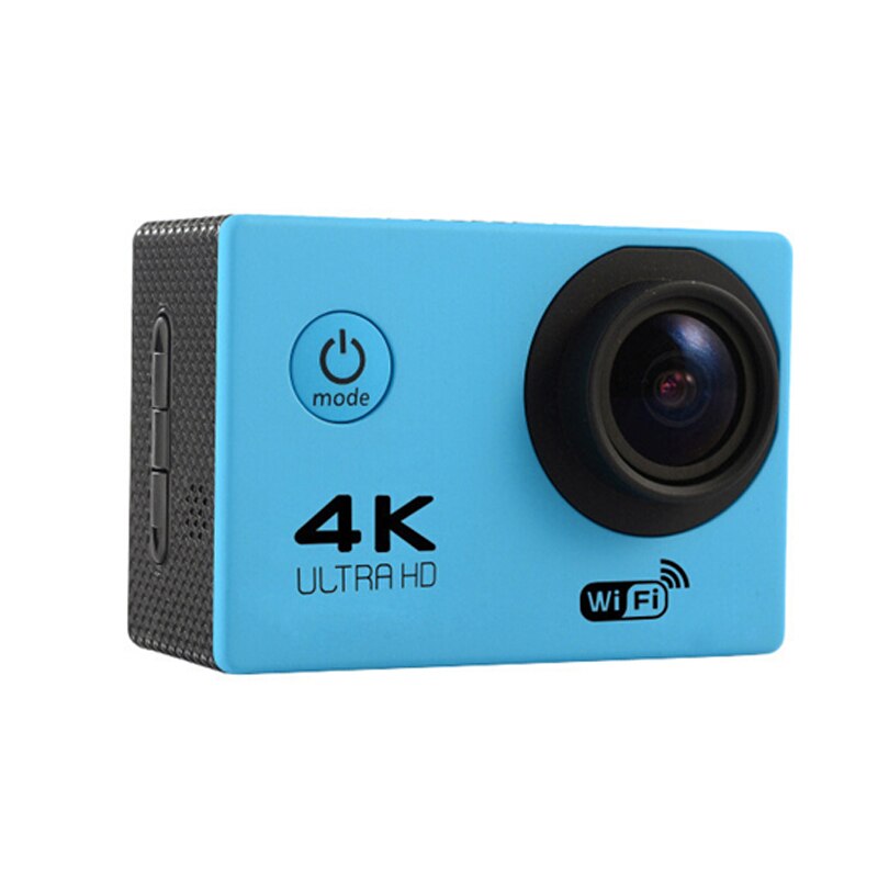 Action Camera Ultra HD 4K 30fps WiFi 2.0 inch 170D Underwater Waterproof Helmet Video Recording Camera Sport Cam: blue