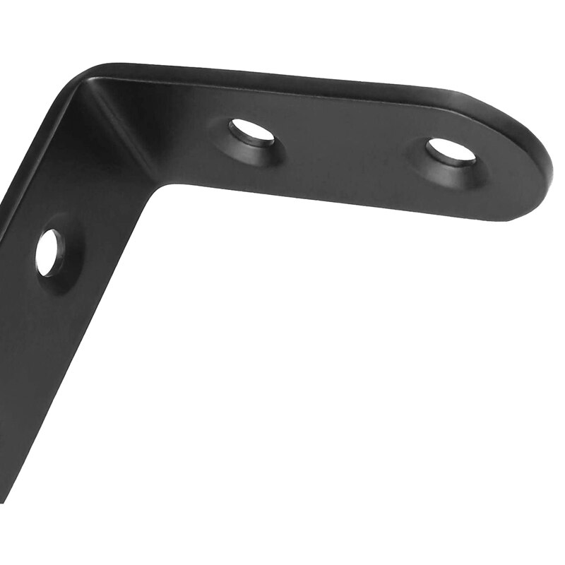 20 Pcs 50mm x 50mm Right Angle Stainless Steel Corner Brackets L Shaped Corner Fixing Braces for Shelves Wood Joint