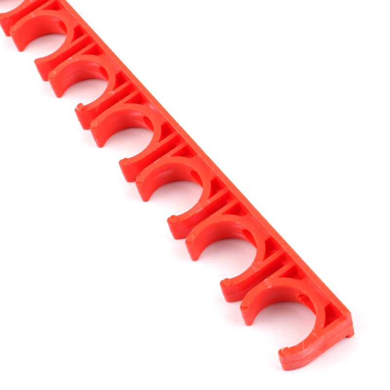 2pcs 16mm 20mm water pipe clamp PVC PPR pipe support hook water tube clip garden irrigation systems fittings: 20mm / Red