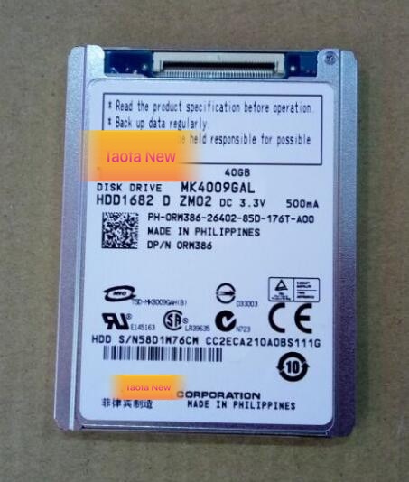 Disque dur HDD CE/ZIF de 1.8 pouces, 40 go, pour caméra vidéo DCR-SR62E DELL D420/D430 (MK4009GAL/MK6028GAL/MK8025GAL)