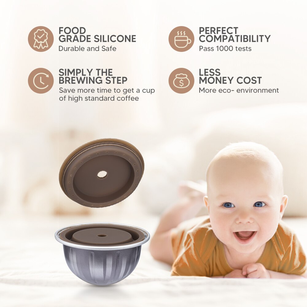 Plateau de capsules de café réutilisables, peut remplacer les capsules Nespresso Vertuo et VertuoLine et compatible avec les capsules originales