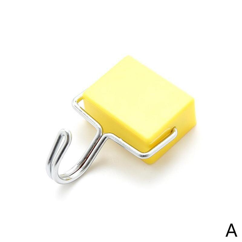 1 ud. Gancho magnético Flexible ganchos magnéticos fuertes para refrigerador Mini sostenedor de la llave de suspensión Durable para el hogar Accesorios de almacenamiento: Yellow