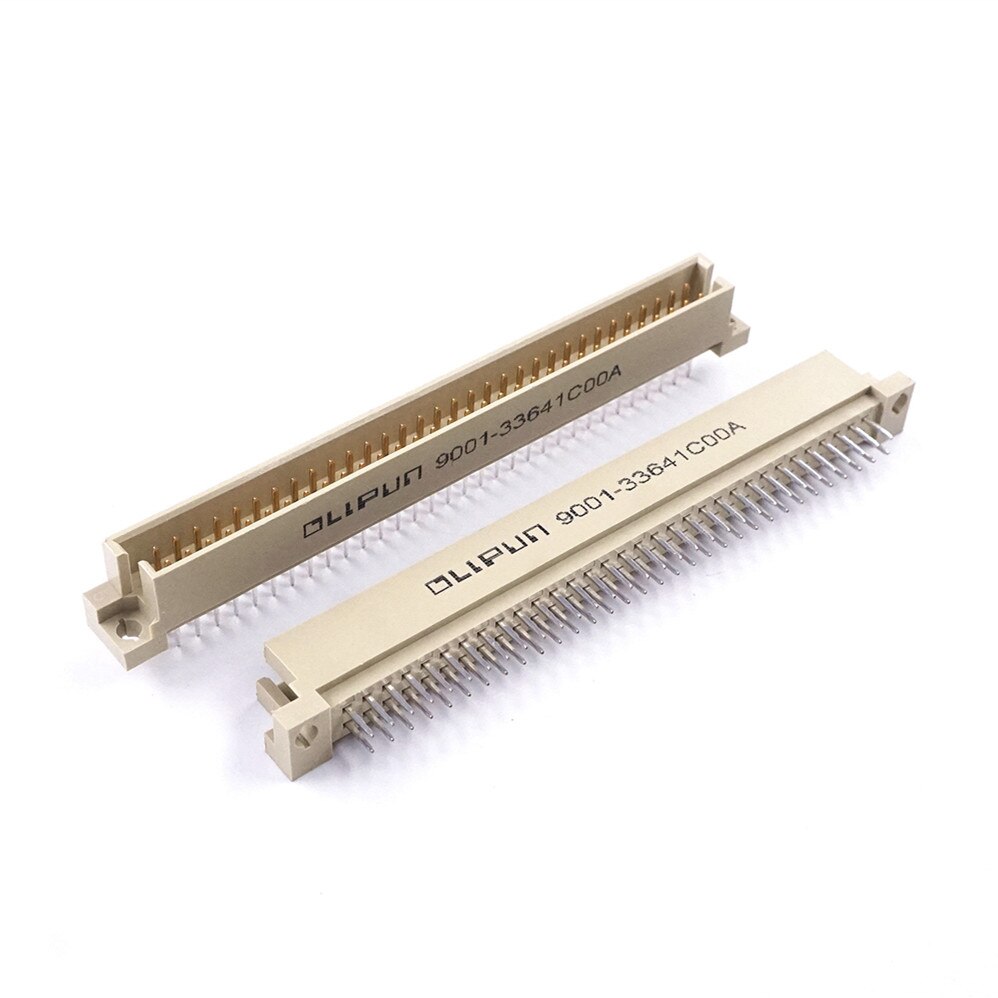 5 pcs DIN 41612 Din Header Connector Dual Row 64 Pin Male Pins Straight Through Hole PCB Solder 2x32 64 Pin