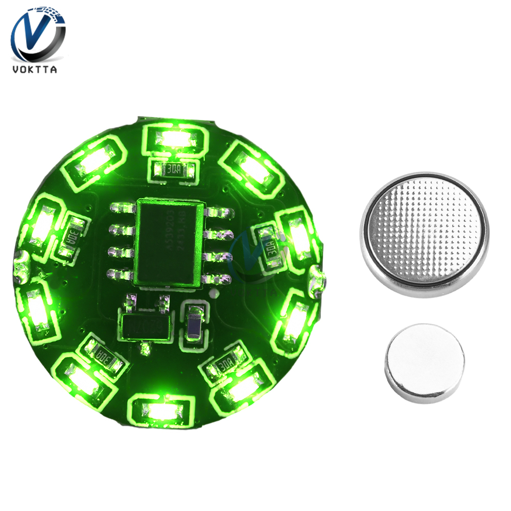 Anillo LED direccionable Individual interruptor de luz de Control de inducción magnética LED 16Leds RGB Controlador LED Lampes Kit de luces de flujo: Naranja