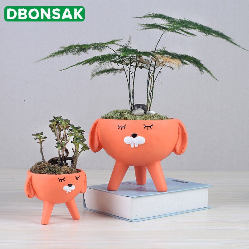 Tegneserie dyr keramik urtepotte ugle kanin kat gris keramik sukkulent plante potte vase dyr skulptur hjem havedekoration