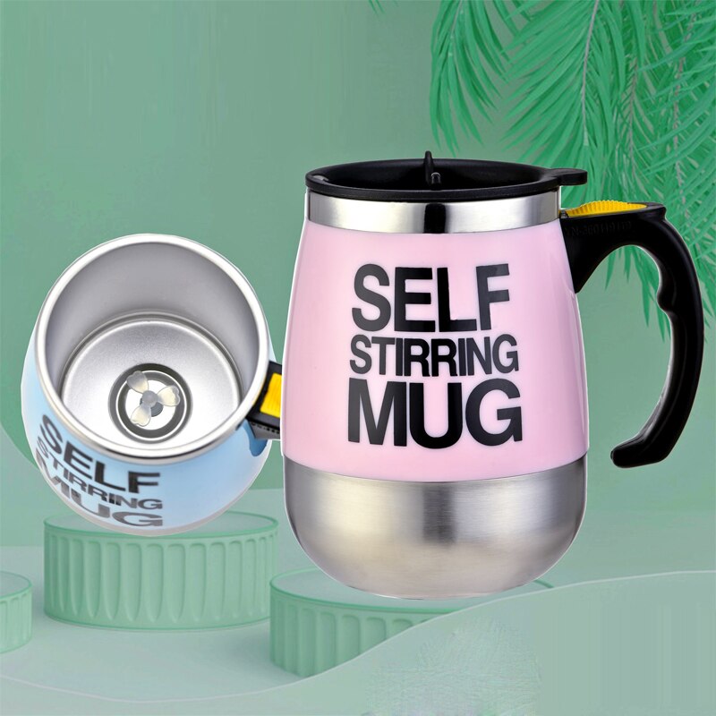 Electric Self Stirring Coffee Mug Cup Stainless Steel Automatic Self Mixing &amp; Spinning Home Office Mixer Milk Frothers Whisk Cup