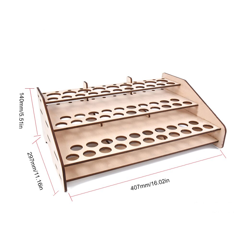 Estante de madera para pintura, soporte de almacenamiento para botellas de tinta de pintura, organizador de pigmentos, soporte para pinturas, pinceles, soporte para herramientas