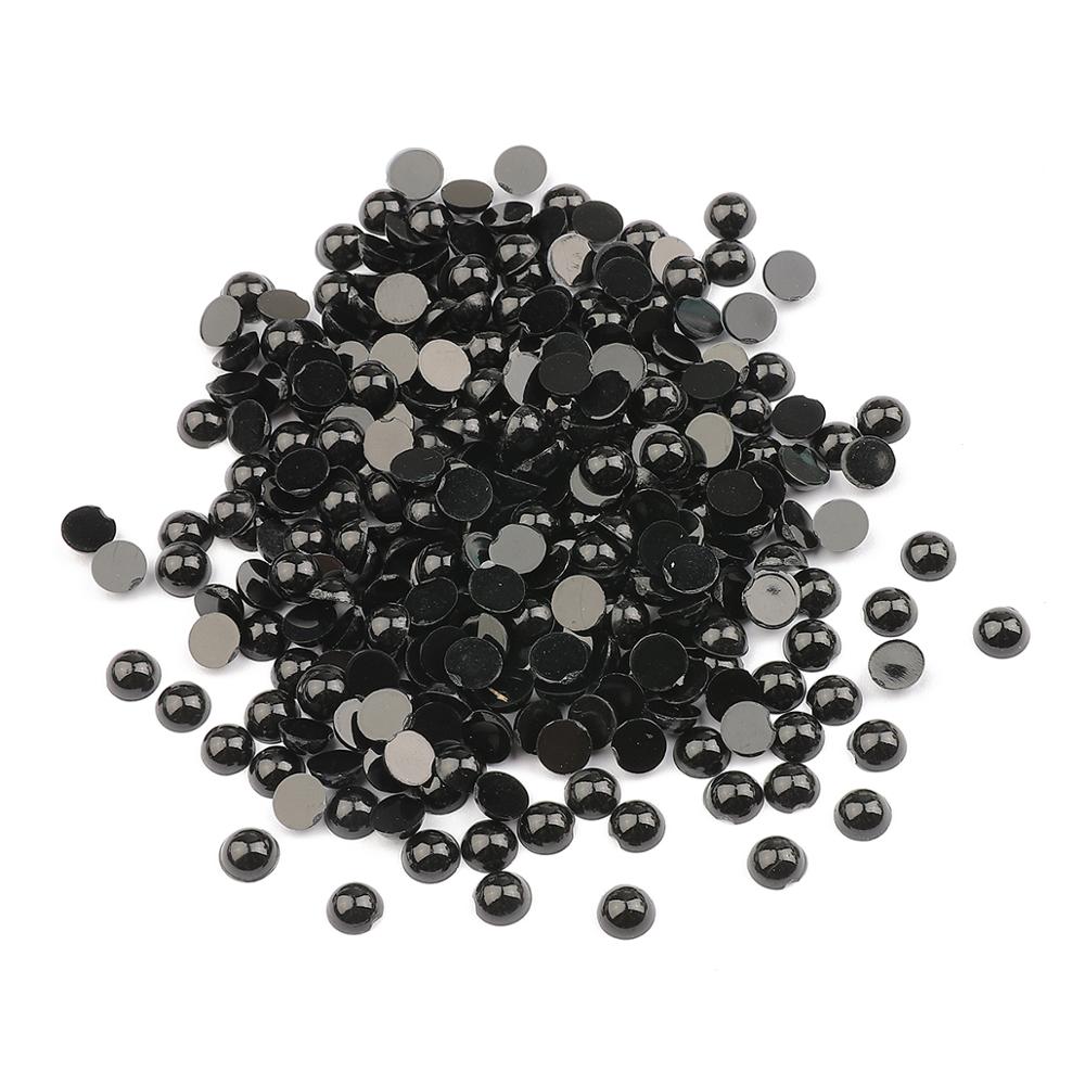 100-500 kpl 3-8mm mustat akryyliset turvasilmät litteät helmet karhunukkelle eläin nukke tee itse vaate askartelu lasten lasten lelut silmät: 5mm noin 300 kpl