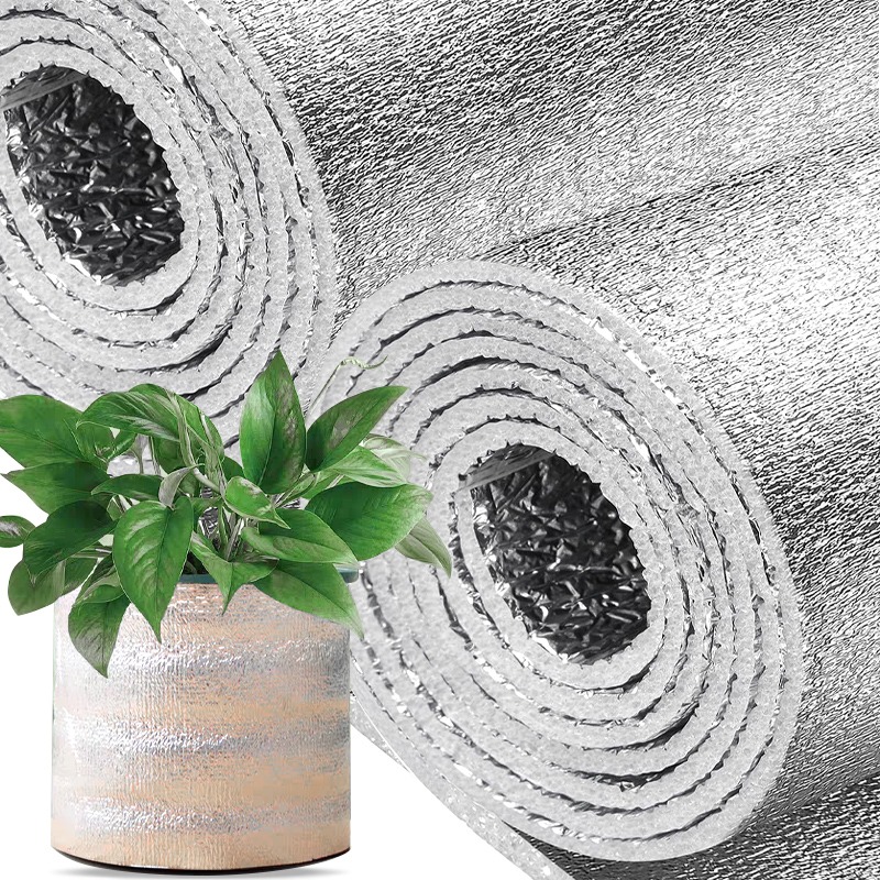 2m aluminiumfoliefilm vinterisolering bomullsisolerande blomkrukor väggskuggskydd som håller färskheten för frukt och mat