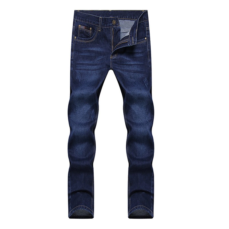 Fyra säsonger stil herr casual slim fit byxor herr jeans klassiska denim skinny jeans herr: Mörkblå / 32