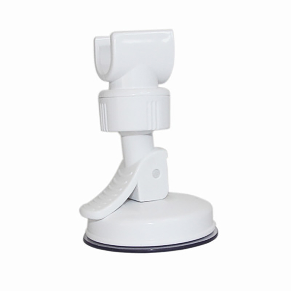 Shower Holder Adjustable 360° Suction Cup Shower Head Holder Wall Mounted Self-Adhesive Spray Bracket Bathroom Accessories Base: White