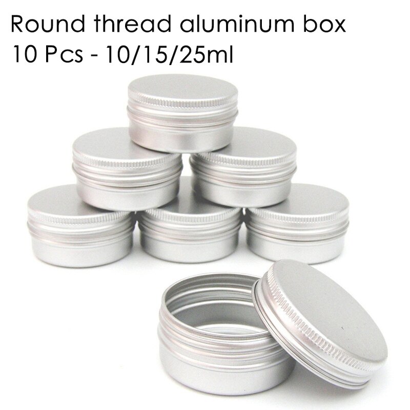 Aluminum Tin Jars Aluminum Cosmetic Containers Round Cans with Screw Cap Lid for DIY Crafts,Cosmet