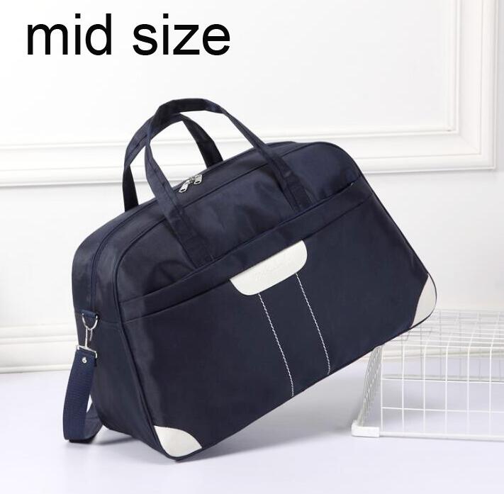 ANAWISHARE Women Travel Bags Men Luggage Travel Duffle Bag Nylon Waterproof Daily Travel Handbag Shoulder Bag Bolso Deporte: mid dark blue