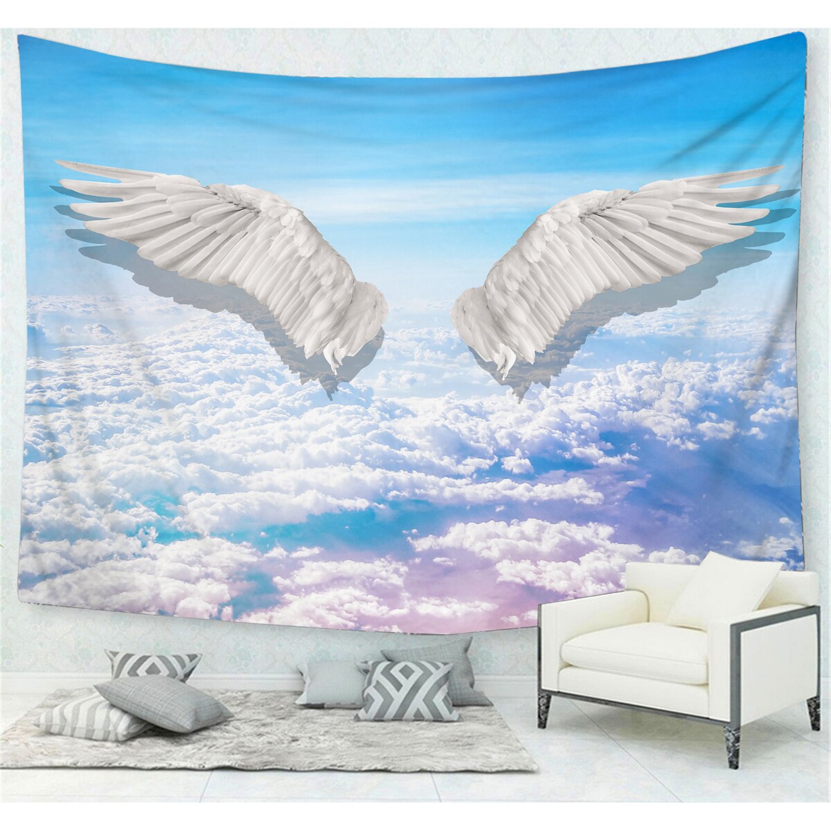Tapiz de pared Estilo nórdico tapiz de pared colgante para dormitorio sala de estar dormitorio Decoración: 4