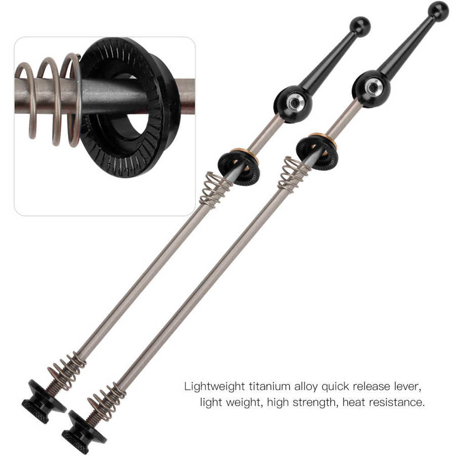 Bicycle Quick Release Skewer Lever High Strength Lightweight Mountain Bike Titanium Shaft Titanium Alloy Folding Wheel Set
