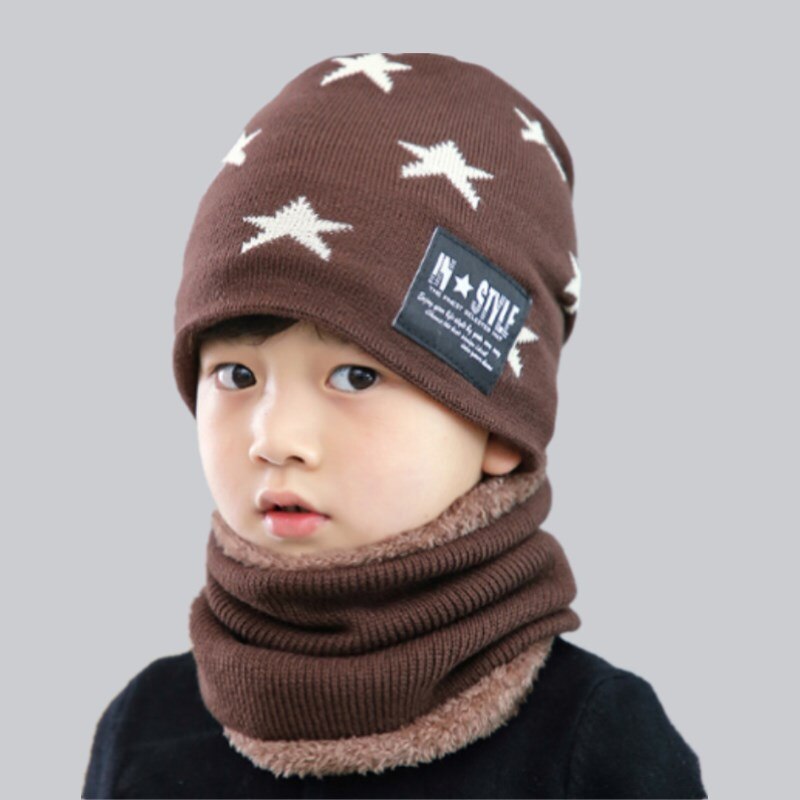 Forældre barn udendørs 2 stk super varm vinter balaclava uld huer strik hue og tørklæde til 3-12 år pige drenge hatte